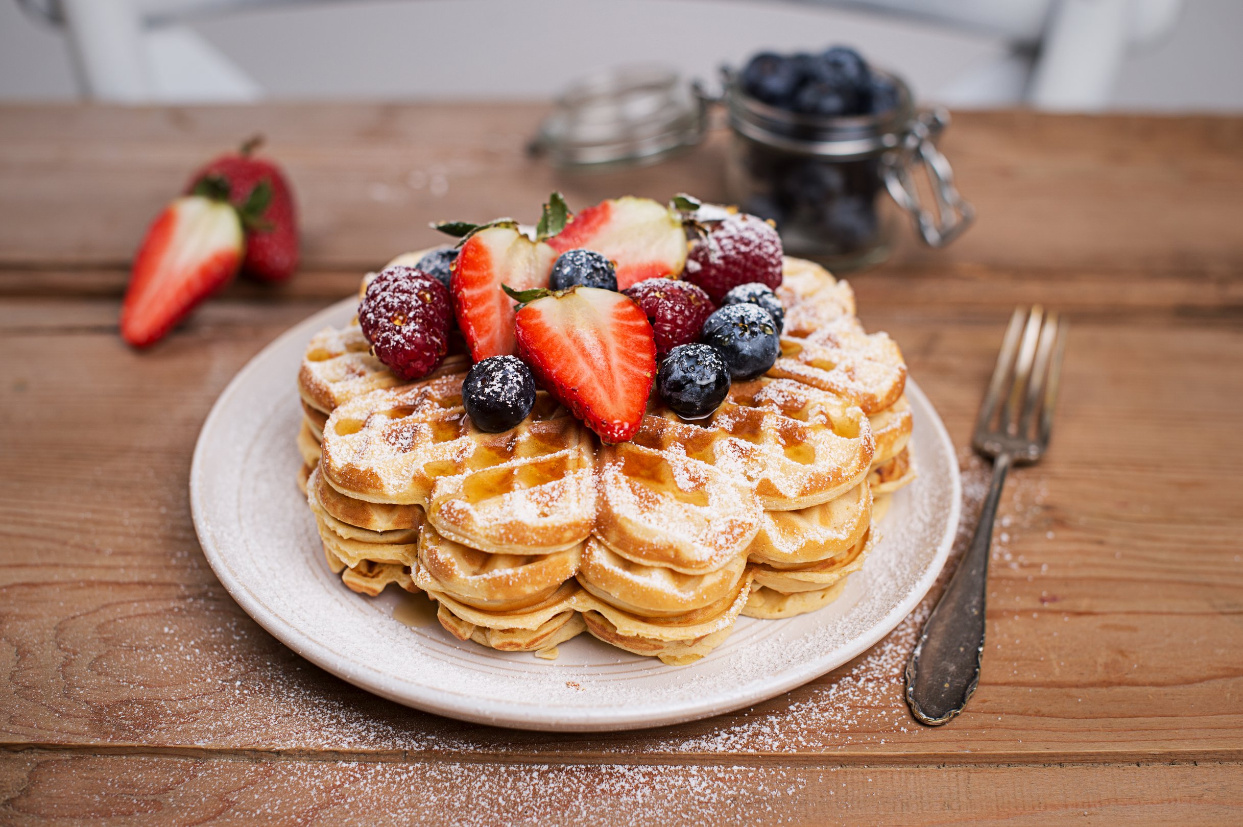Frischkäse Waffeln