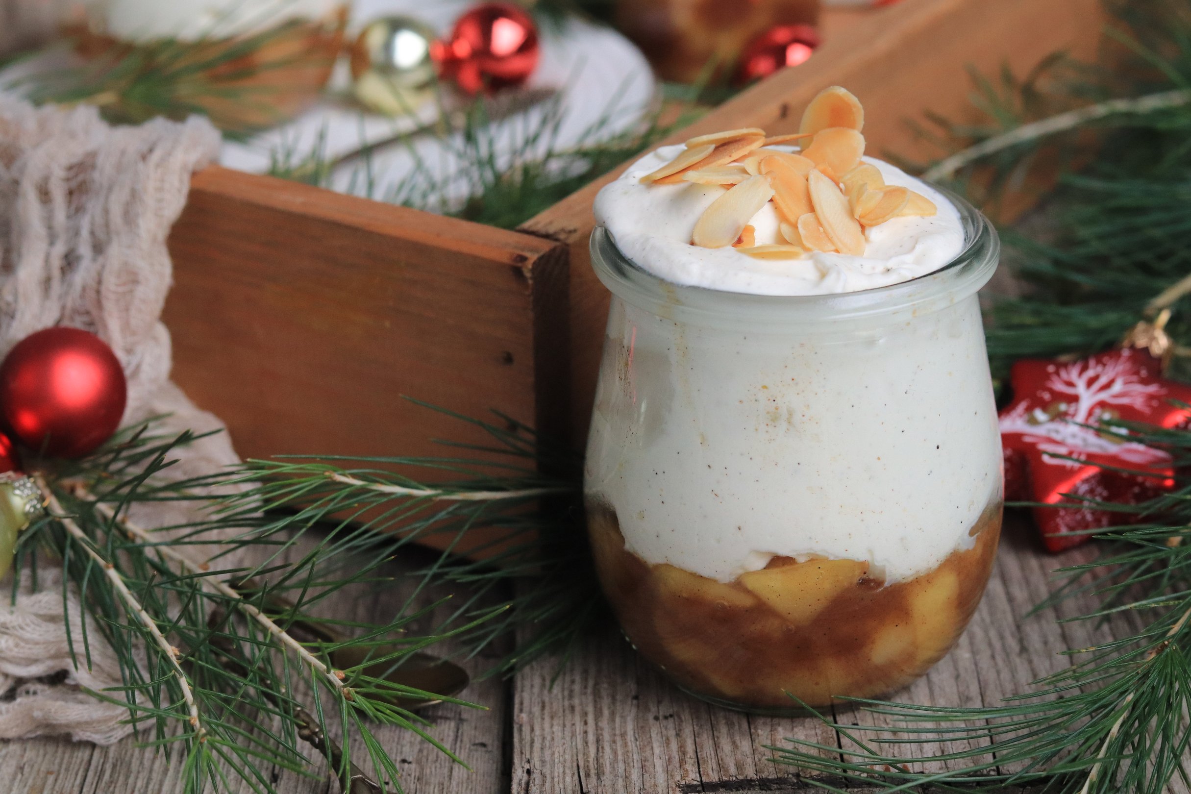 Bratapfeldessert im Glas