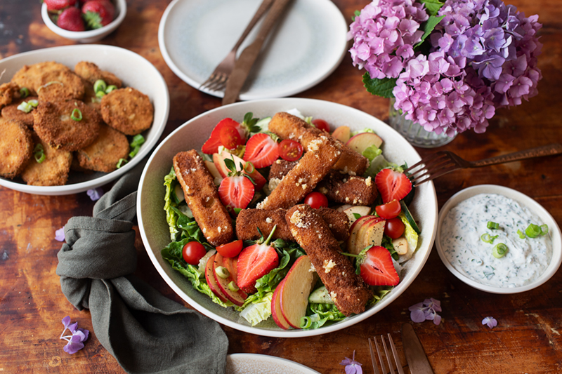 Airfryer Käsesticks und Zucchinischnitzel