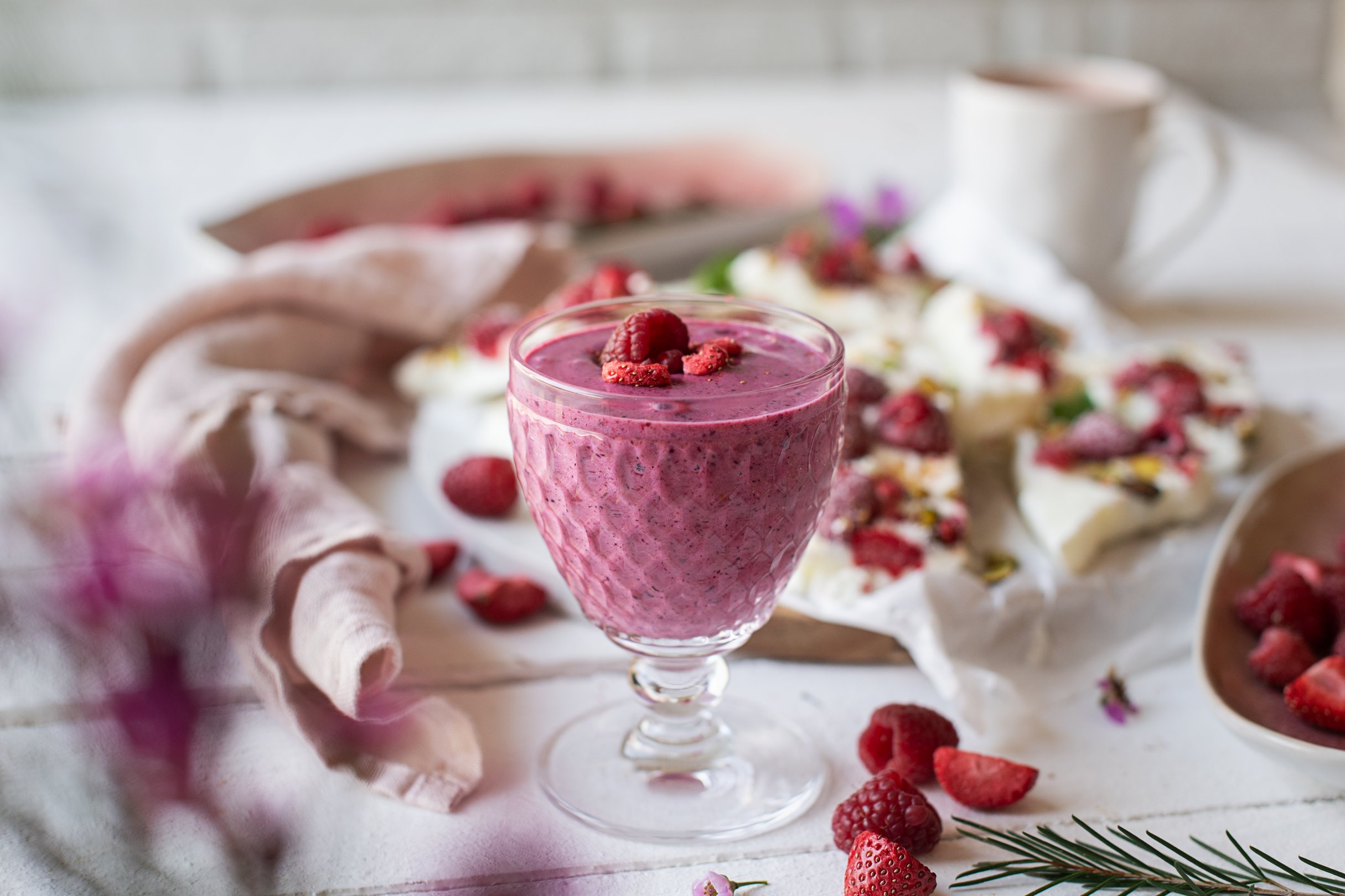 Proteinreicher Beeren Shake