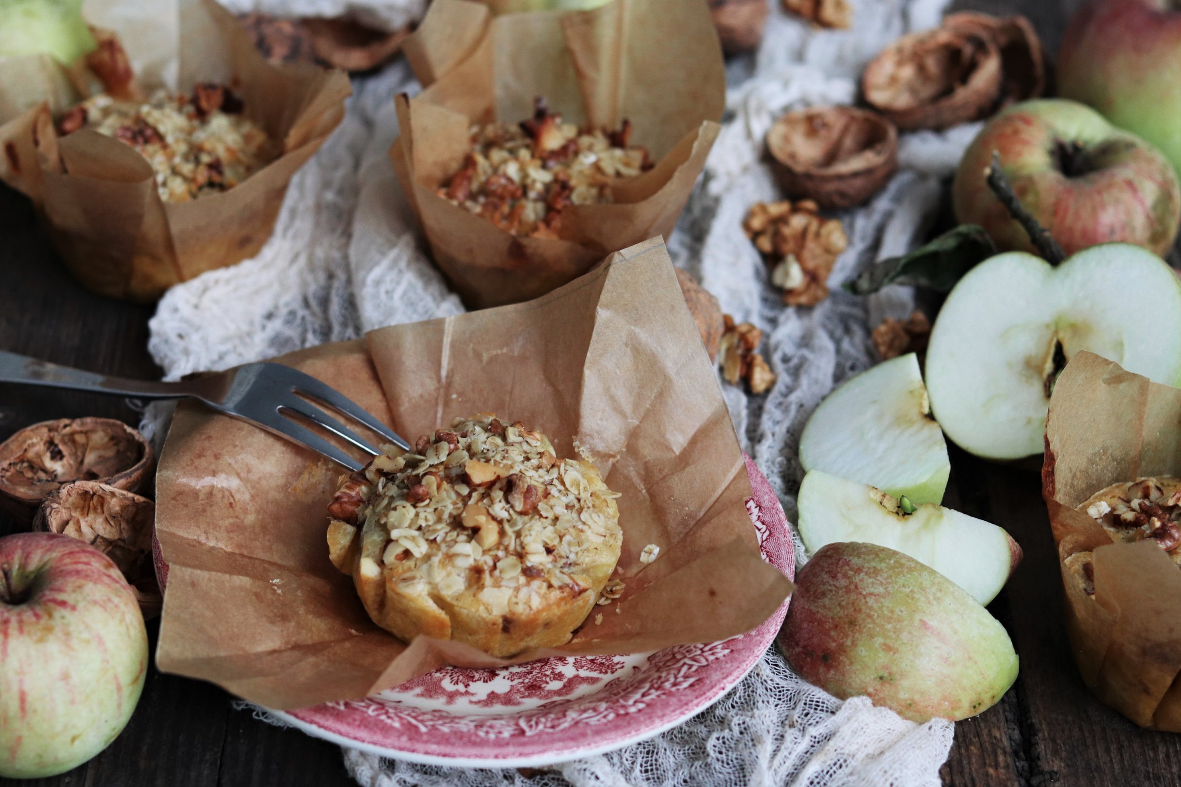 Apfelmuffins mit Walnüssen
