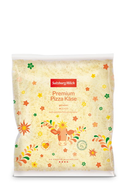 Premium Pizzakäse gerieben von Salzburg Milch