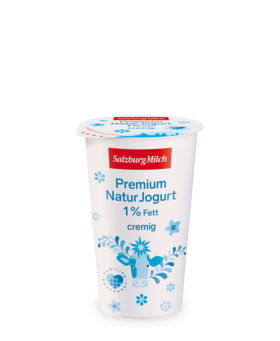 Premium Natur Jogurt 1% Fett von Salzburg Milch