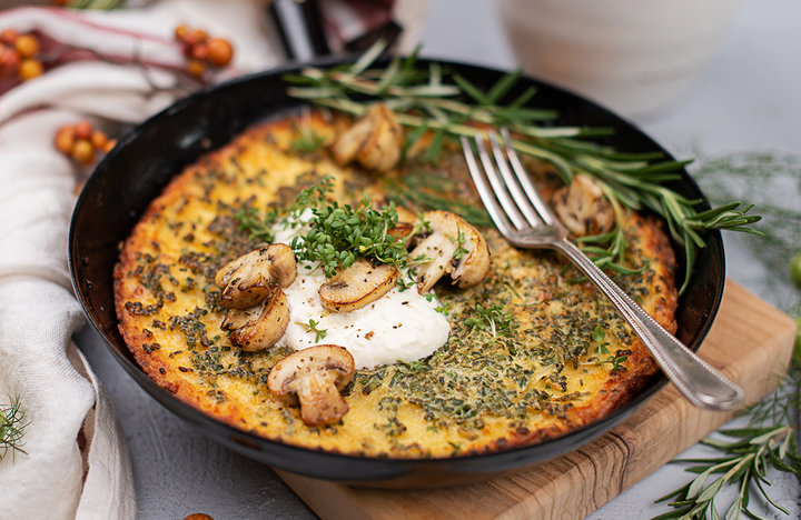 Käse Pfannenkuchen mit Kräutern - SalzburgMilch