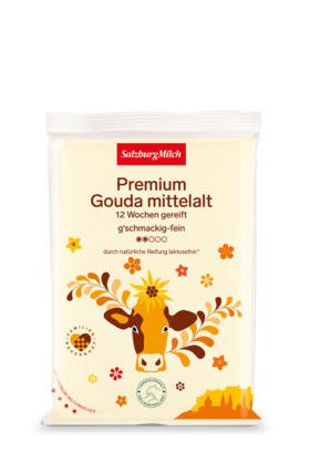 Premium Gouda mittelalt von Salzburg Milch