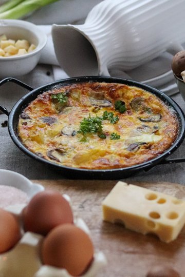 Erdäpfel-Käse-Omelette