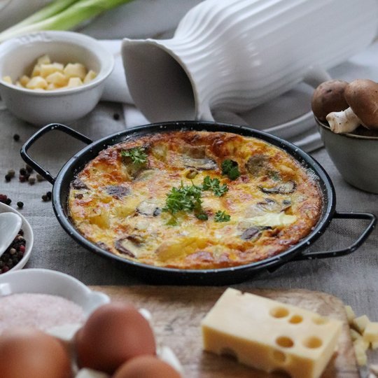 Erdäpfel-Käse-Omelette