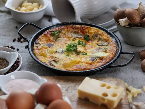 Erdäpfel-Käse-Omelette