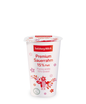 Premium Sauerrahm 15% Fett von Salzburg Milch, 250g