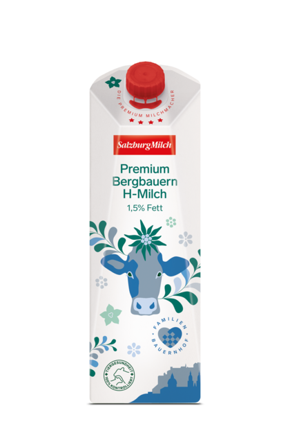 Premium Bergbauern H-Milch 1,5% Fett von Salzburg Milch, 1l